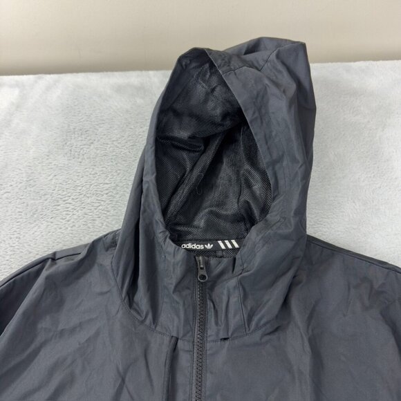 Adidas Originals Black Windbreaker Lightweight Jacket Men’s Size XL - Picture 3 of 14